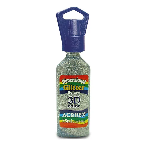 Tinta Dimensional Glitter Relevo 3d Acrilex 35ml (unidade Foto 1