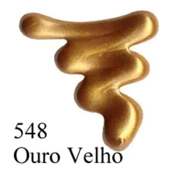 Tinta Dimensional Metallic 35ml Acrilex Cor Ouro Velho Foto 1