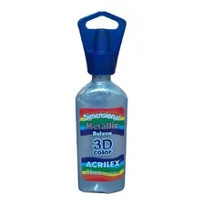 Tinta dimensional relevo 3d 35ml metálico acrilex cor prata Foto mini 1