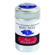 Tinta Em Cartucho P/ Caneta Tinteiro Herbin Bleu Nuit Foto mini 1