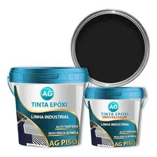 Tinta Epoxi Industrial Bicomponente Ag 900ml Cor Preto Jato Ral9005 Foto mini 1