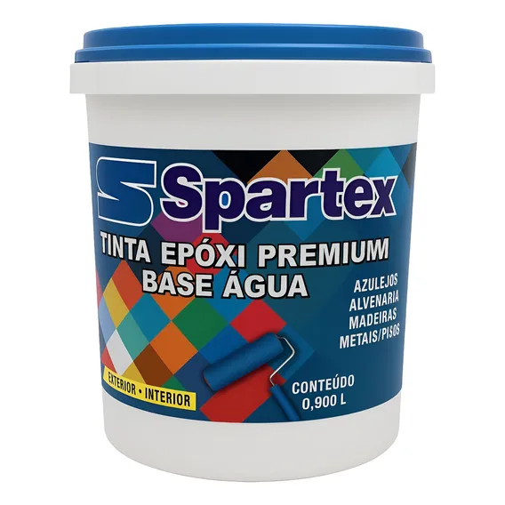 Tinta Epóxi Pisos Base D Agua 900ml Cor Preto Externo Int Acabamento Brilhante Foto 1