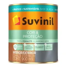 Tinta Esmalte Base Agua Brilhante Suvinil 900ml Seca Rapido Cor Branco Foto  mini 1