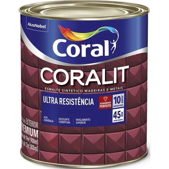 Tinta Esmalte Coral Alto Brilho Marrom Conhaque 900 Foto 1