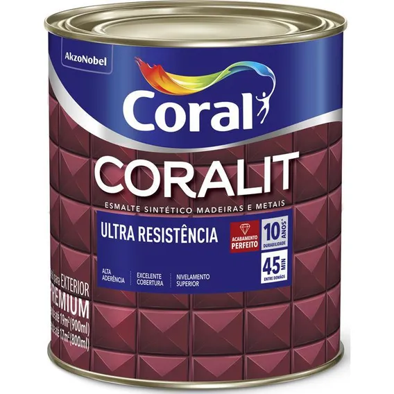 Tinta Esmalte Coral Coralit Alto Brilho Vermelha Goya 900ml Foto 1