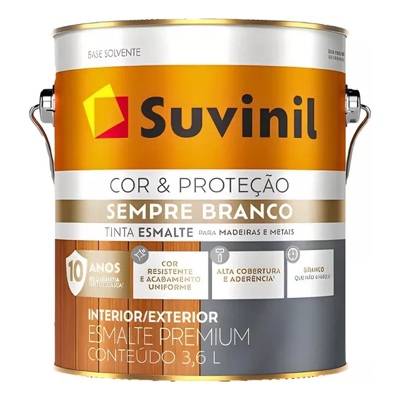 Tinta Esmalte Sempre Branco Acetinado 3,6l Suvinil Foto 1
