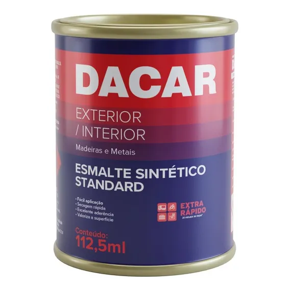 Tinta Esmalte Sintético Brilhante Standard 112ml Dacar Cor Preto Foto 1