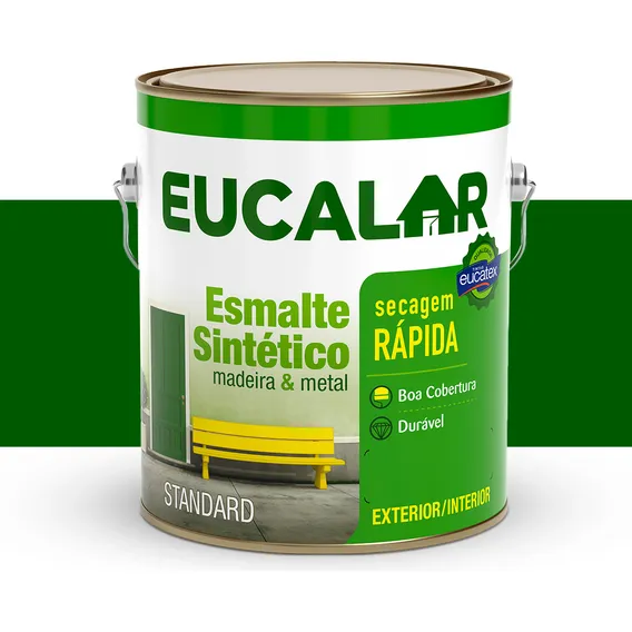 Tinta Esmalte Sintético Eucalar Verde Folha 3,6l Eucatex Foto 1