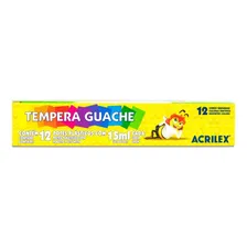 Tinta Guache 12 Cores 15ml Acrilex Foto mini 3