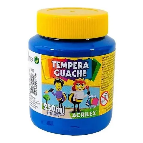 Tinta Guache 250ml Azul Acrilex Foto 1