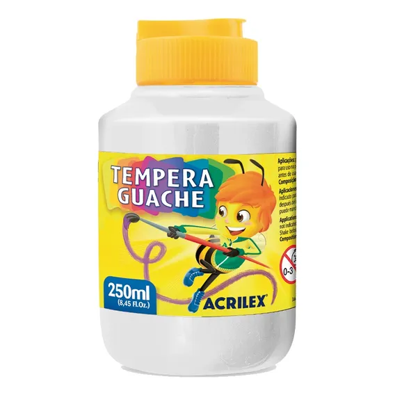 Tinta Guache 250ml Branco Acrilex Foto 1