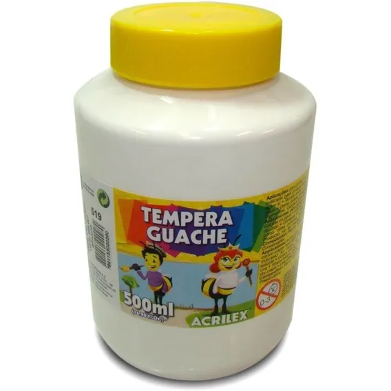 Tinta Guache 500ml Branco Acrilex Foto 1