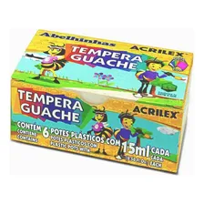 Tinta Guache 6 Cores Acrilex 15ml - Acrilex Foto mini 3