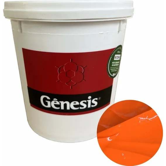 Tinta Hidrocryl Fluor Laranja 900ml - Genesis T5672 Foto 1