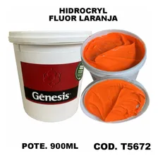 Tinta Hidrocryl Fluor Laranja 900ml - Genesis T5672 Foto mini 3