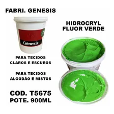 Tinta Hidrocryl Fluor Verde 900ml - Genesis T5675 Foto mini 2