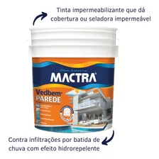 Tinta Impermeabilizante Vedbem Parede Mactra 18 Kg Branca Cor Branco Foto mini  2