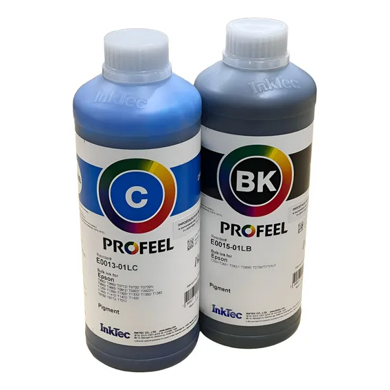 Tinta Inktec Pigment 1 Litro Cyan E0013 1 Litro Preto E0015 Tinta Cyan Preto Foto 1