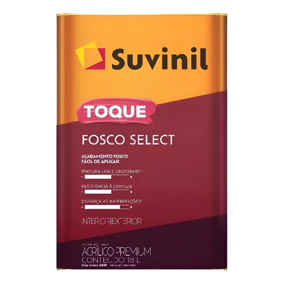 Tinta látex clássica Suvinil Premium 18 litros acabamento fosco branco e cor neve Foto 1