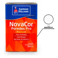 Tinta Novacor Paredes Pro Sherwin Williams 18l Acetinado Cor Branco Foto mini 3