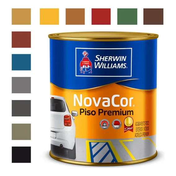 Tinta Novacor Piso Premium Sherwin Williams 900ml Cores Cor Branco Foto 1