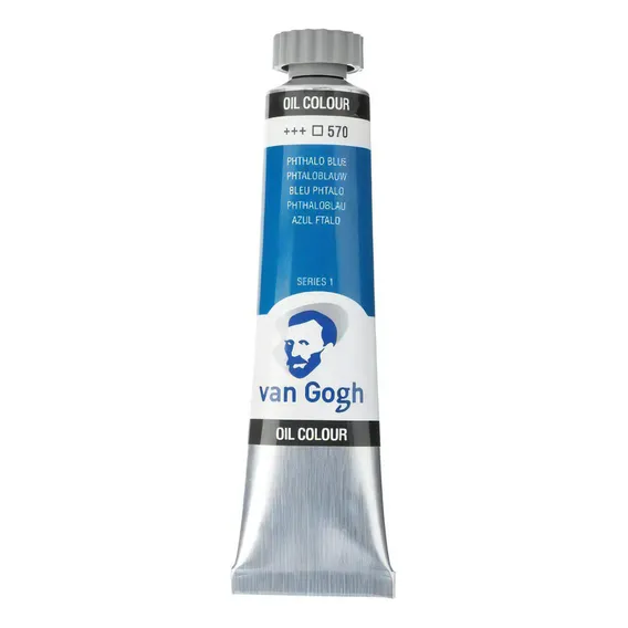 Tinta Óleo 20  Talens Van Gogh Serie 1 Phthalo Blue 570 Foto 1