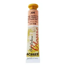 Tinta Óleo 20ml Classic Acrilex Cor 304 - Amarelo Nápoles Carne Foto mini 2