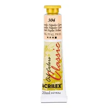 Tinta Óleo 20ml Classic Acrilex Cor 304 - Amarelo Nápoles Carne Foto mini 1