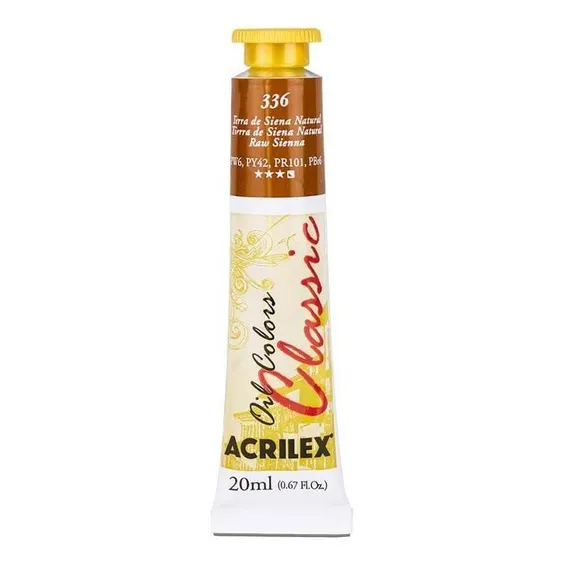 Tinta Óleo 20ml Classic Acrilex Cor 336 - Terra De Siena Natural Foto 1