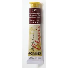 Tinta Óleo 20ml Classic Acrilex Cor 358 - Terra De Sombra Queimada Foto mini  3