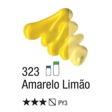 Tinta Óleo 20ml Classic Acrilex Cor do óleo 323 - Amarelo Limão Foto mini 3