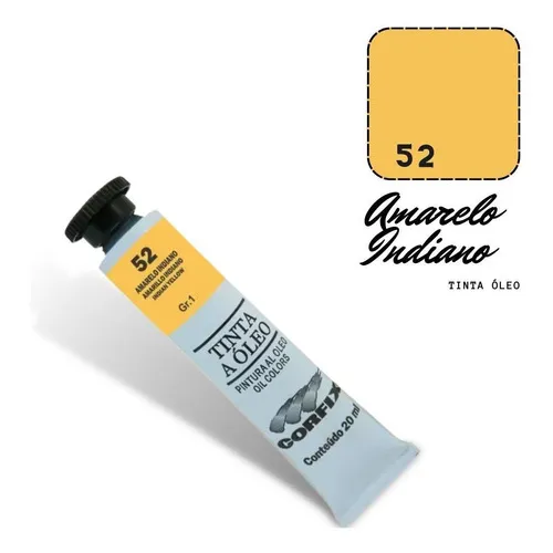Tinta Óleo 20ml G1 052 Amarelo Indiano Corfix Foto 1