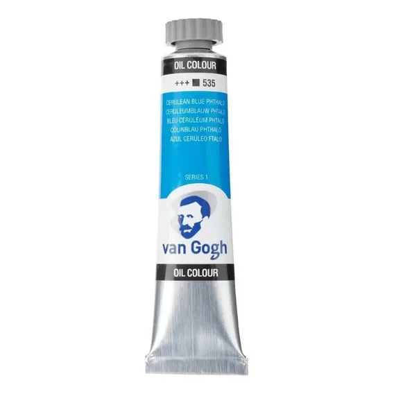 Tinta Óleo 20ml Talens Van Gogh S1 Cerulean Blue Phthalo 535 Foto 1