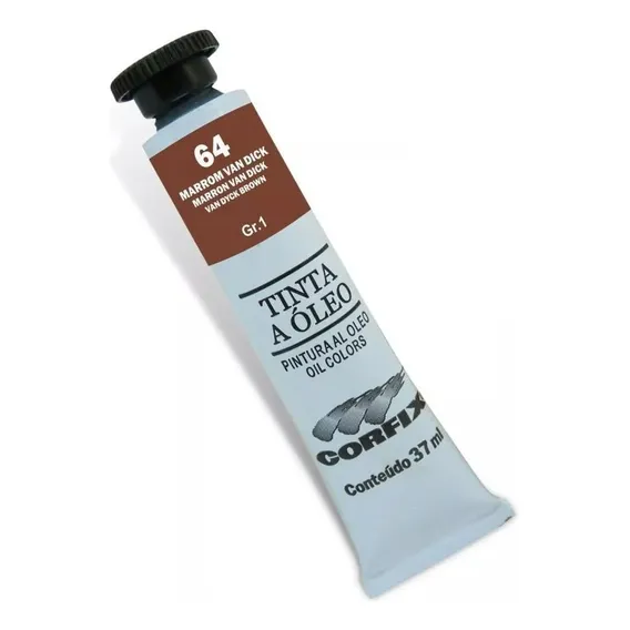 Tinta Óleo 37ml G1 064 Marrom Van Dick Corfix Foto 1