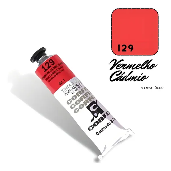 Tinta Óleo 37ml G1 129 Vermelho Cádmio Corfix Foto 1