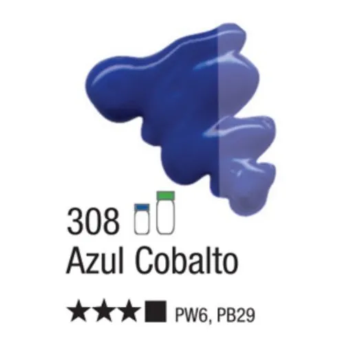 Tinta Oleo Acrilex 308 Azul Cobalto 20ml Foto 1