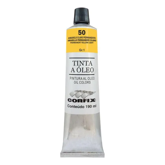 Tinta Oleo Corfix G1 50 Amarelo Claro Permanente 190ml Foto 1