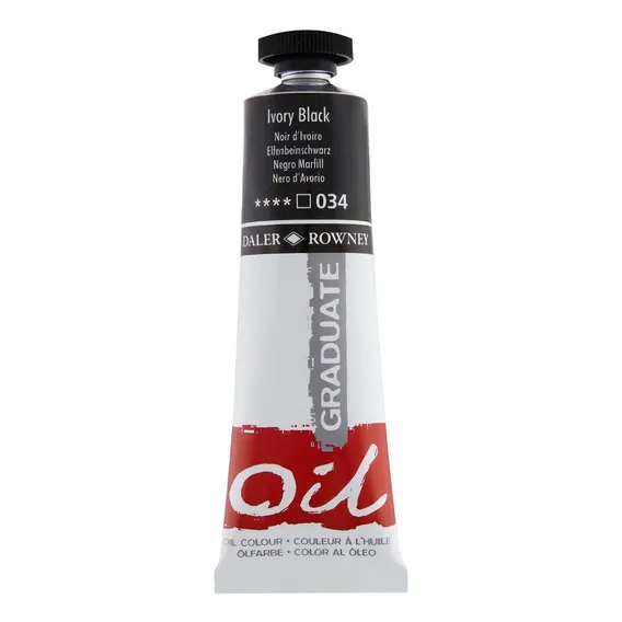 Tinta Óleo Graduate 38ml Preto Marfim 034 Daler Rowney Cor Preto/marfim Foto 1