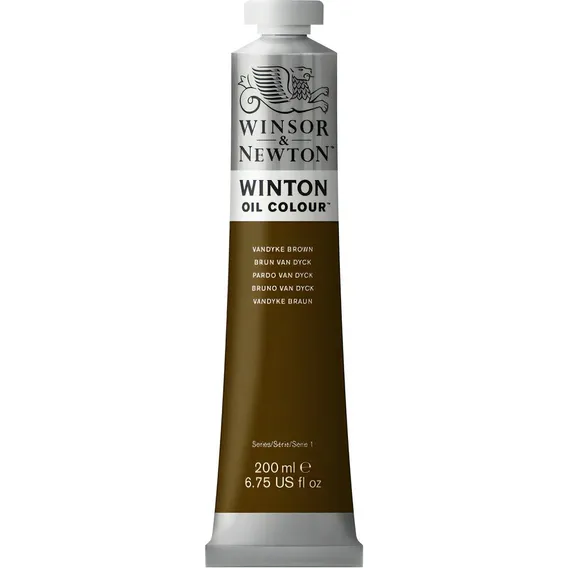 Tinta Óleo Winton Vandyke Brown Winsor & Newton Tubo 200ml Foto 1