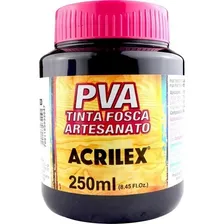Tinta Para Artesanato Pva Acrilex 250ml Preto Foto  mini 1