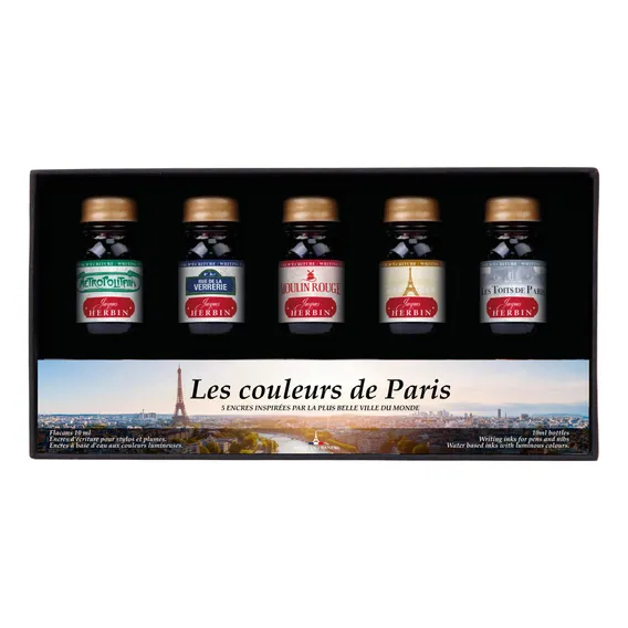 Tinta Para Caneta Tinteiro Herbin C/5 Cores Edição Paris Foto 1