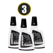 Tinta Para Carimbo Premium 30ml Kit Com 3 Unid Foto  mini 1