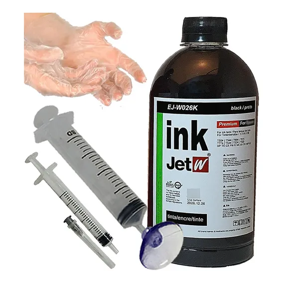 Tinta Para Hp Recarga Cartucho Preta 500ml 662 664 122 60 74 Foto 1