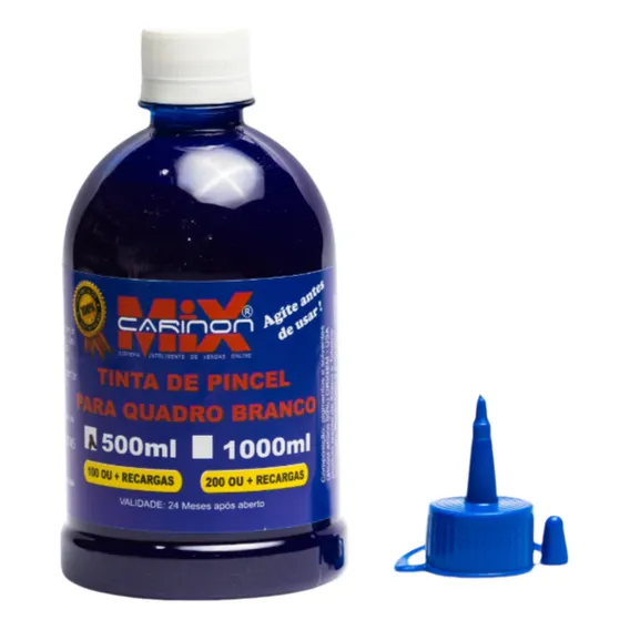 Tinta Para Pincel Para Quadro Branco Carinon Mix 500ml Tinta Azul Foto 1