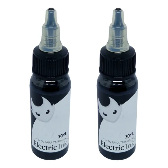 Tinta Para Tattoo Preto Linha Kit 2 Unidades Foto 1