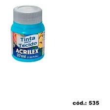Tinta Para Tecido Fosca 37ml Azul Mar 12 Unidades Acrilex Foto mini 1