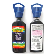 Tinta preto dimensional brilhante relevo 3D 35ml Foto mini 3