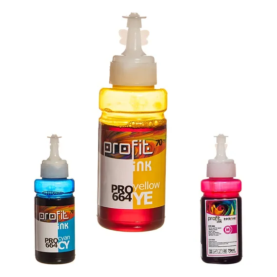 Tinta Profit 664 Compatível Impressoras Epson L365 L110 L656 Tinta Amarelo Foto 1