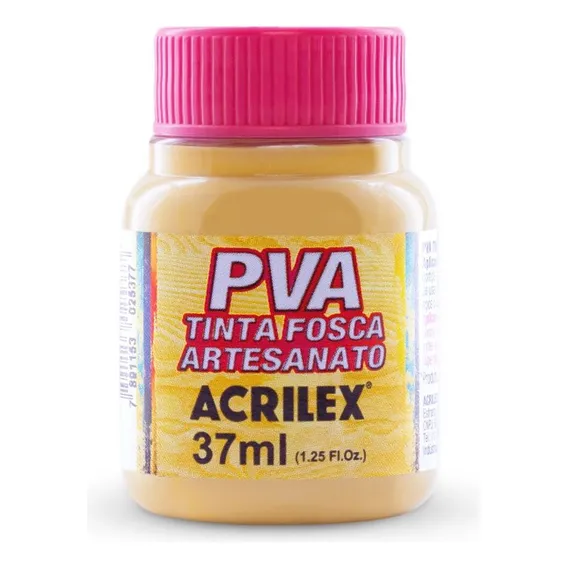 Tinta Pva Fosca Acrilex 37ml Para Artesanato Camurça Foto 1