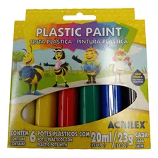 Tinta Pva Plástica 6 Cores Acrilex 20ml Cada Foto mini 3